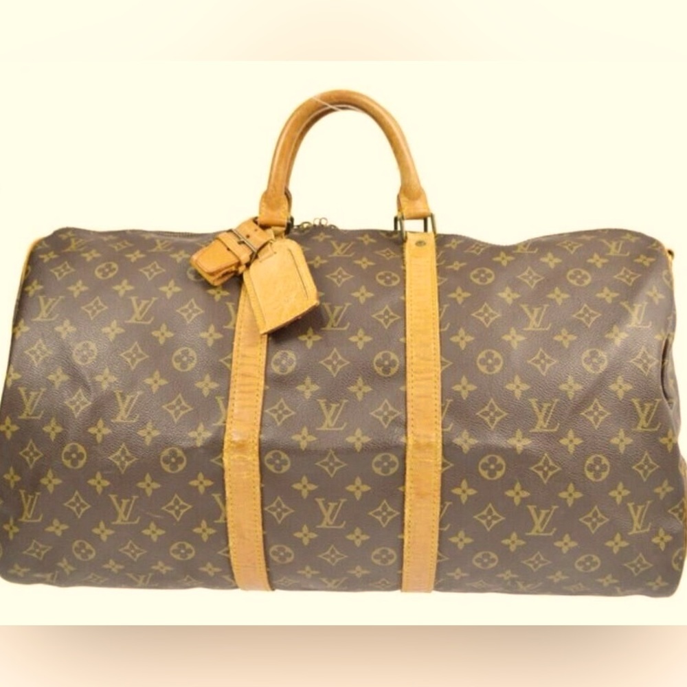 LOUIS VUITTON KEEPALL BANDOULIERE 55 TRAVEL BAG